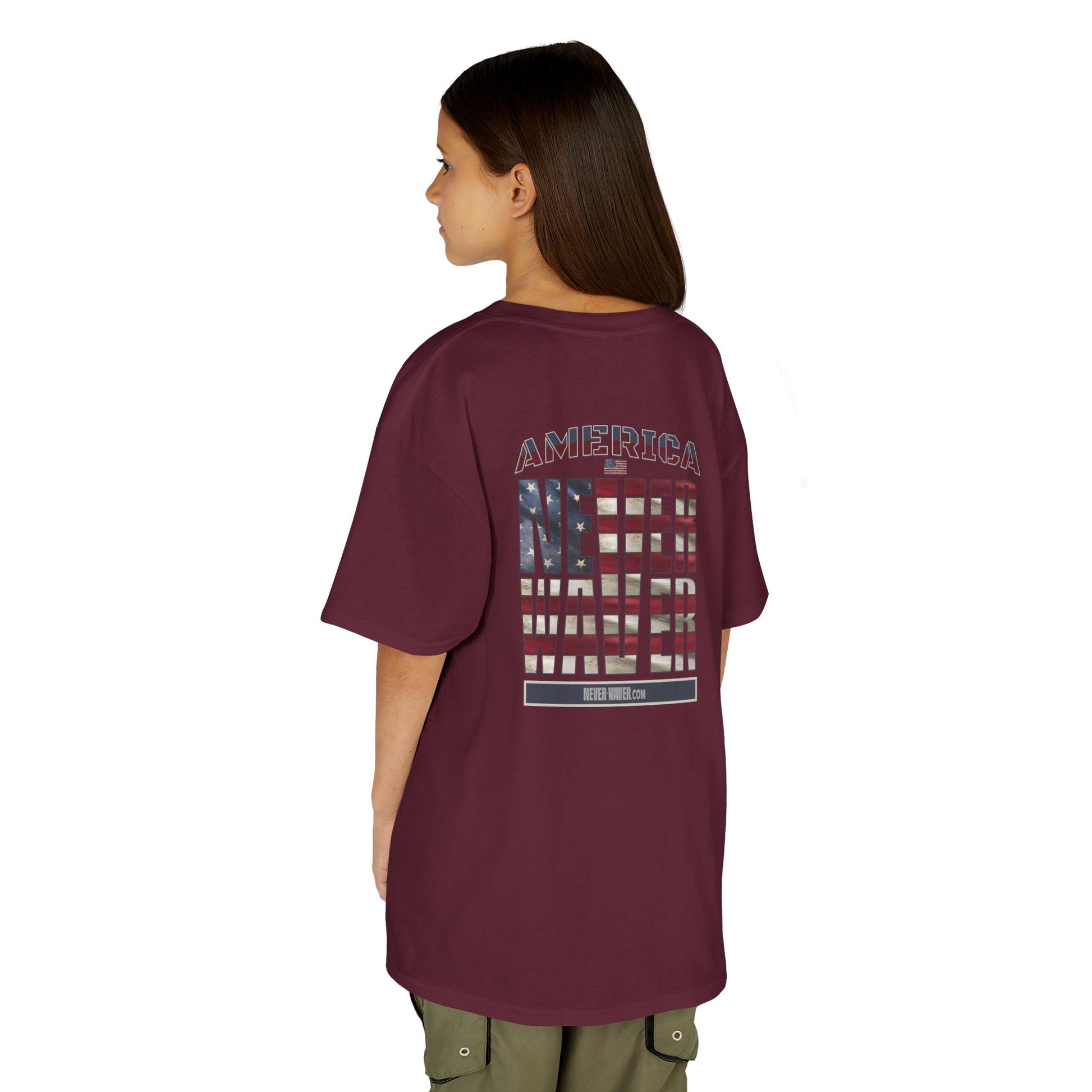 America Never Waver Kids Heavy Cotton™ Tee - Never Waver