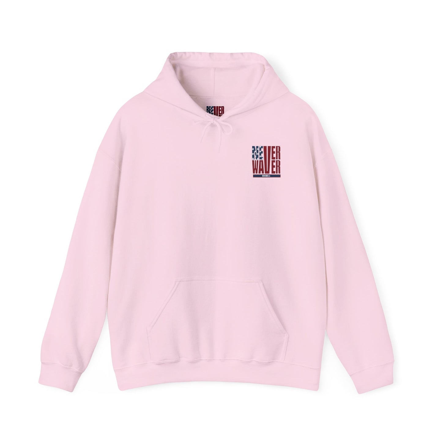 Unisex Heavy Blend™ Hooded Sweatshirt - Never Waver Crew with  American Flag Design - Never Waver