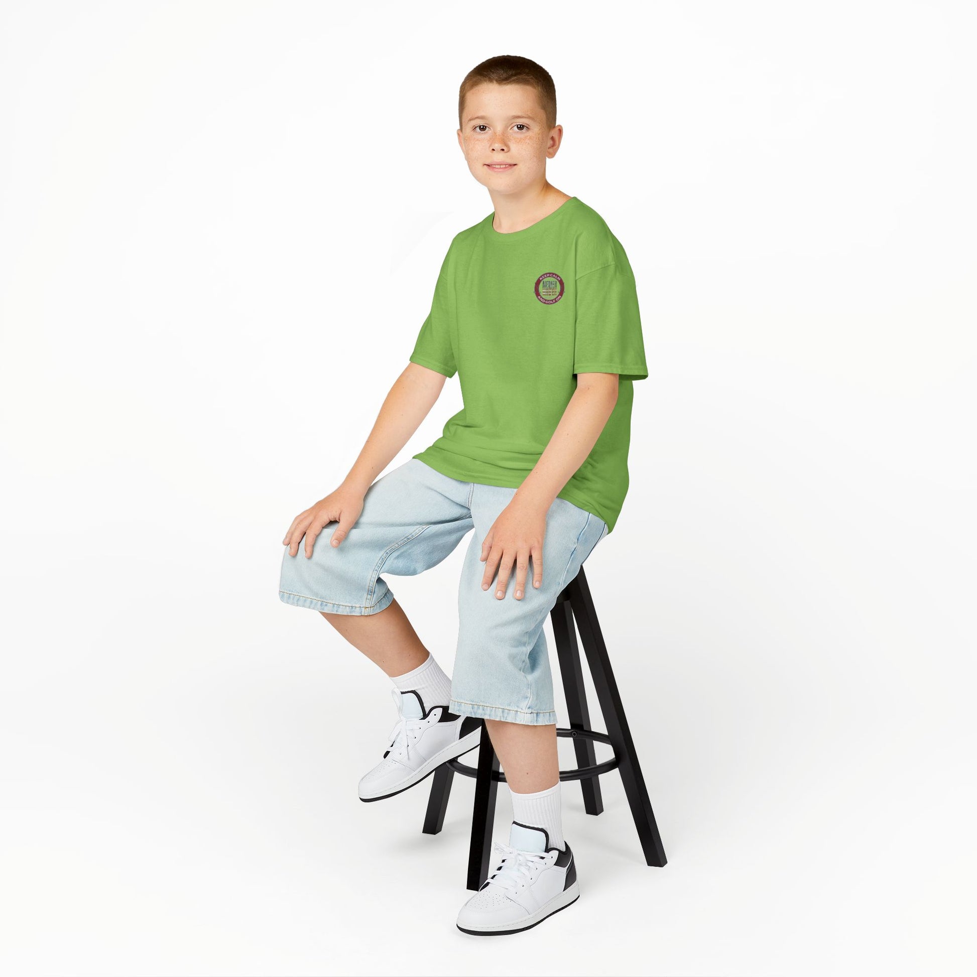 Kids Golf Tee - Keep Calm Never Waver and Golf On - Never Waver