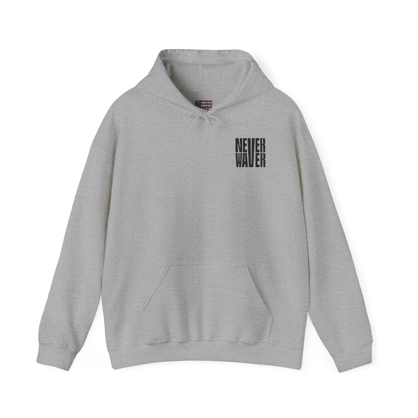 Unisex Heavy Blend™ Hooded Sweatshirt - "Never Waver I'll Bring The Trouble" Inspirational Hoodie - Never Waver