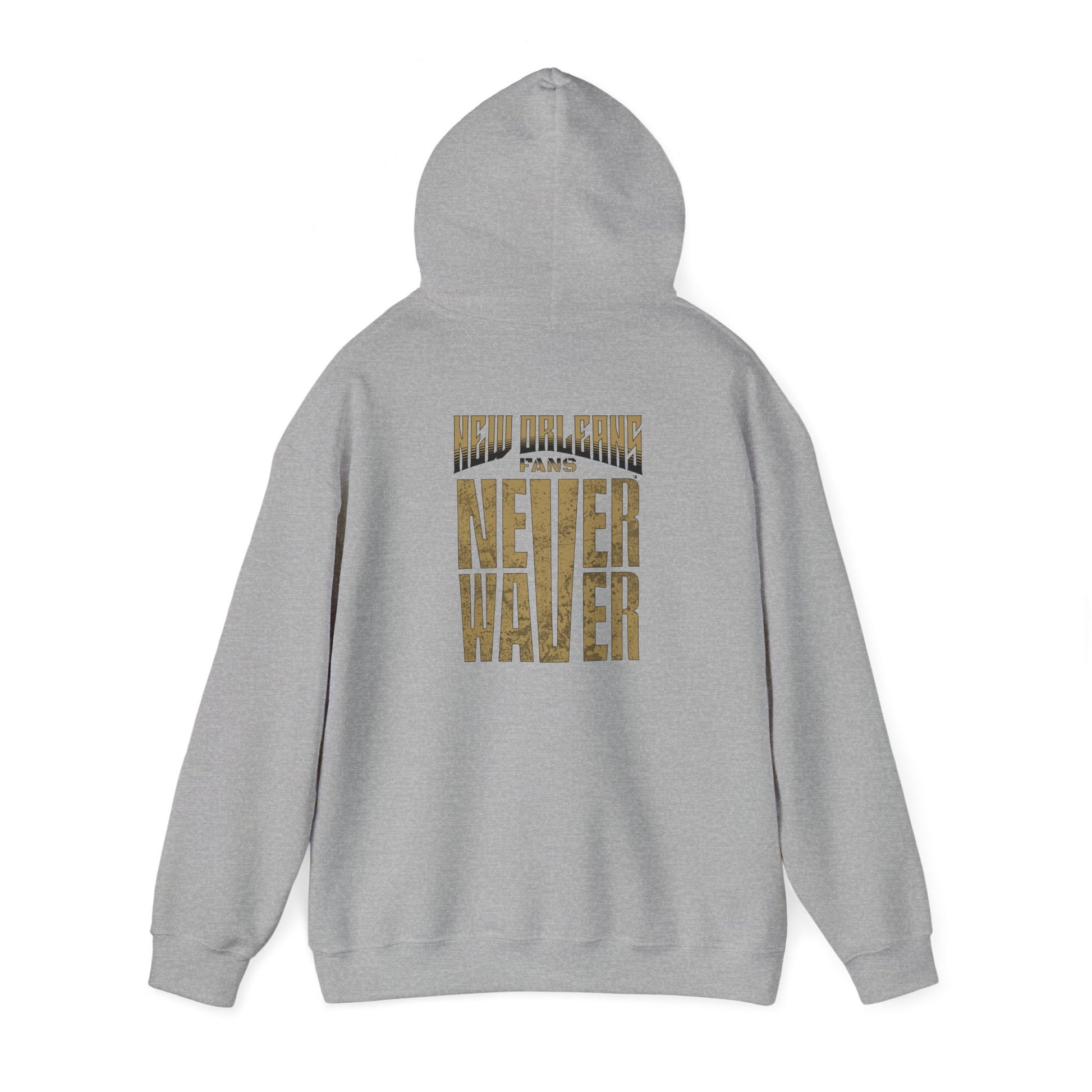 New Orleans Fans Never Waver Unisex Heavy Blend™ Hoodie - Motivational Sweatshirt for Fans - Never Waver
