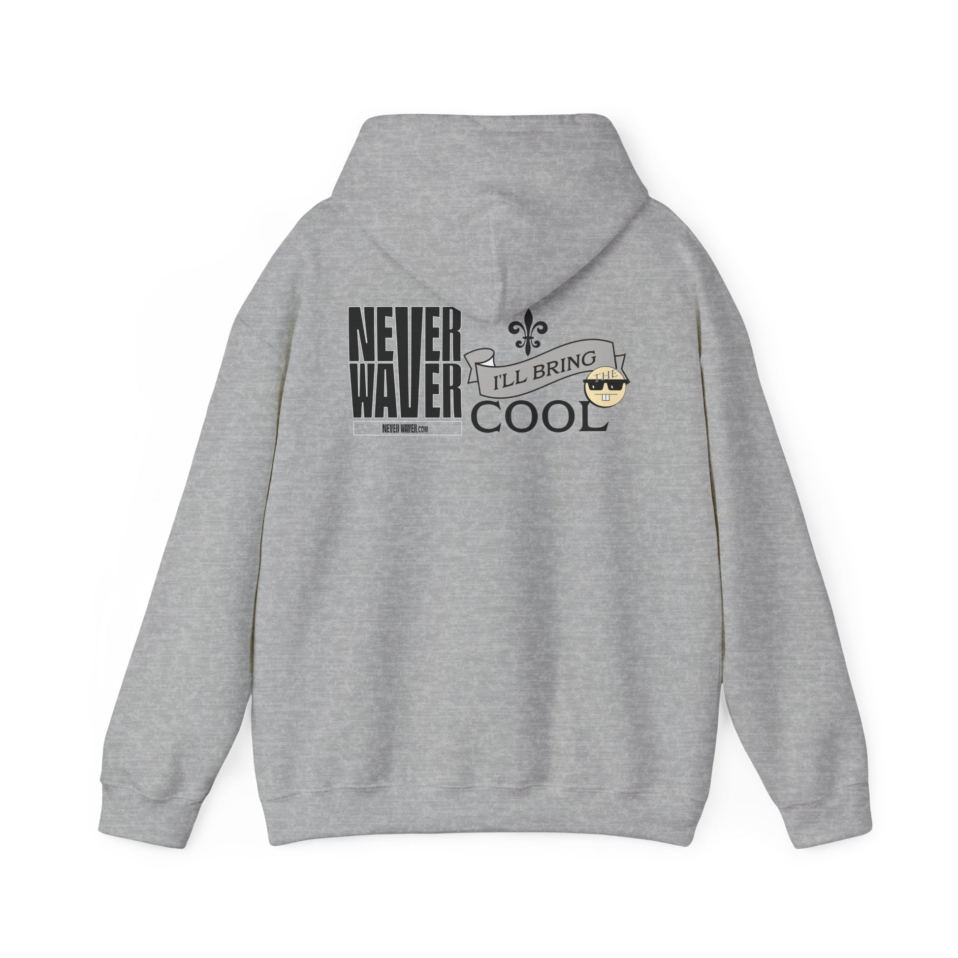 Unisex Heavy Blend™ Hooded Sweatshirt - "Never Waver I'll Bring The Cool" Inspirational Hoodie - Never Waver