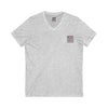 Unisex V-Neck Tee - 'America Never Wavers' Patriotic Shirt - Never Waver