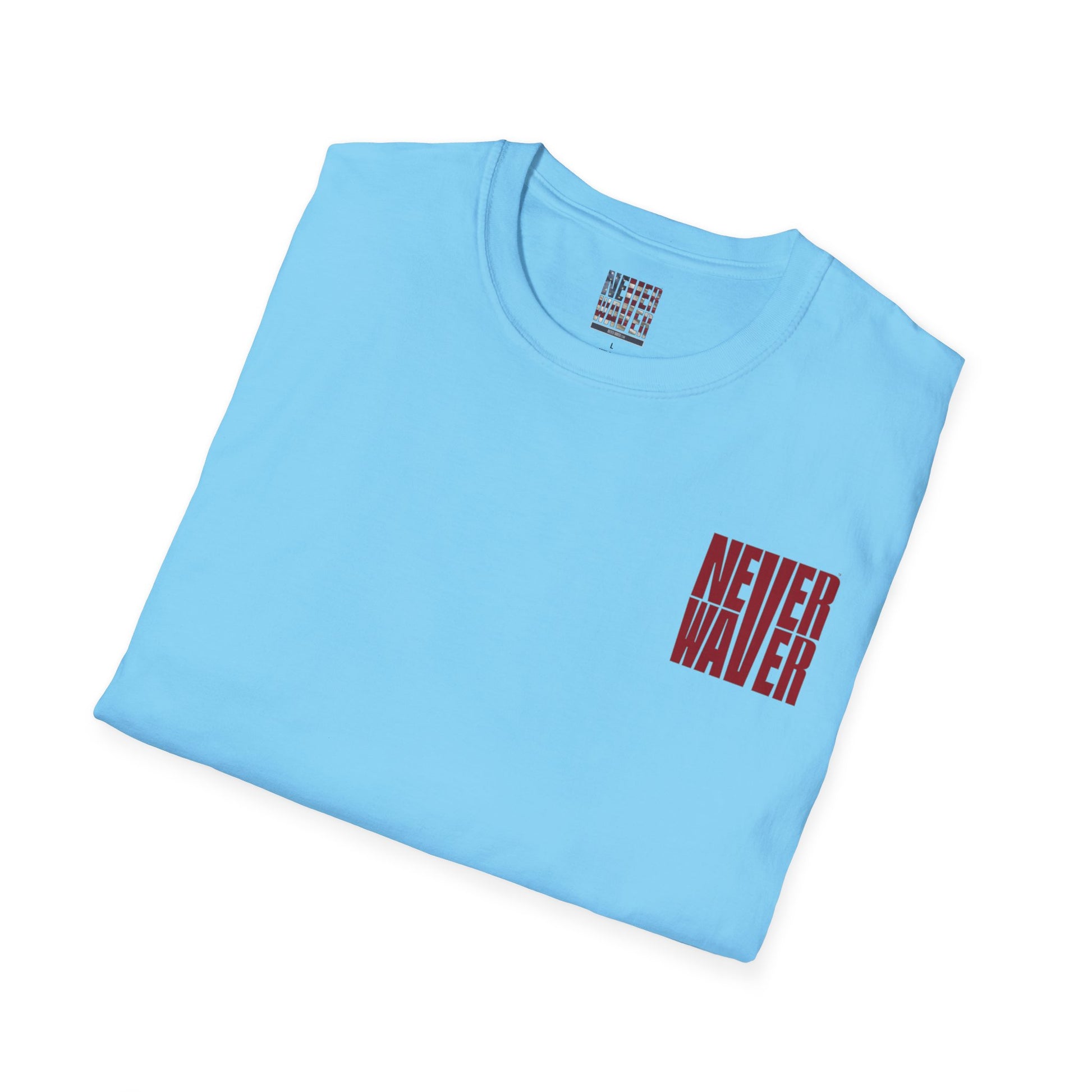 Never Waver Just A Mom Trying Not to Raise A&&holes Unisex Softstyle T-Shirt - Never Waver