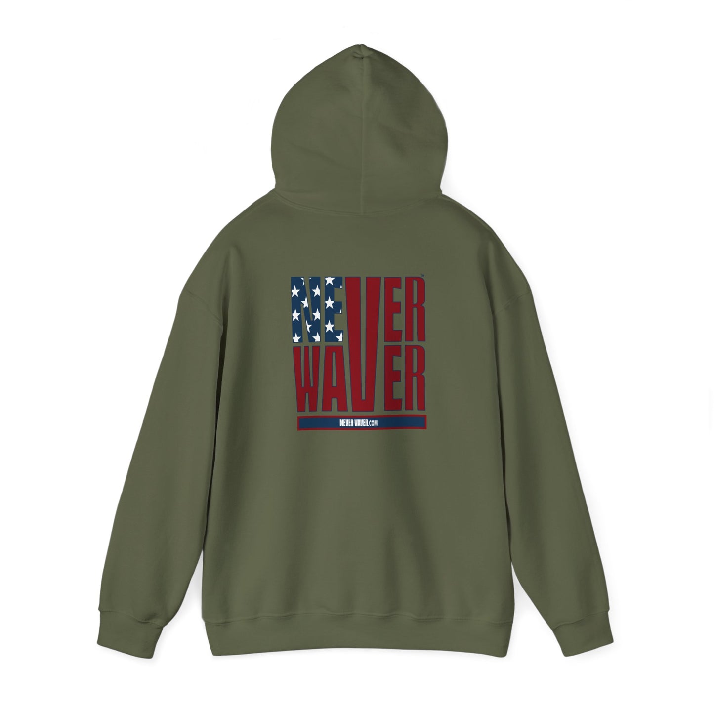 Patriotic Unisex Heavy Blend Hoodie - Never Waver Design - Never Waver