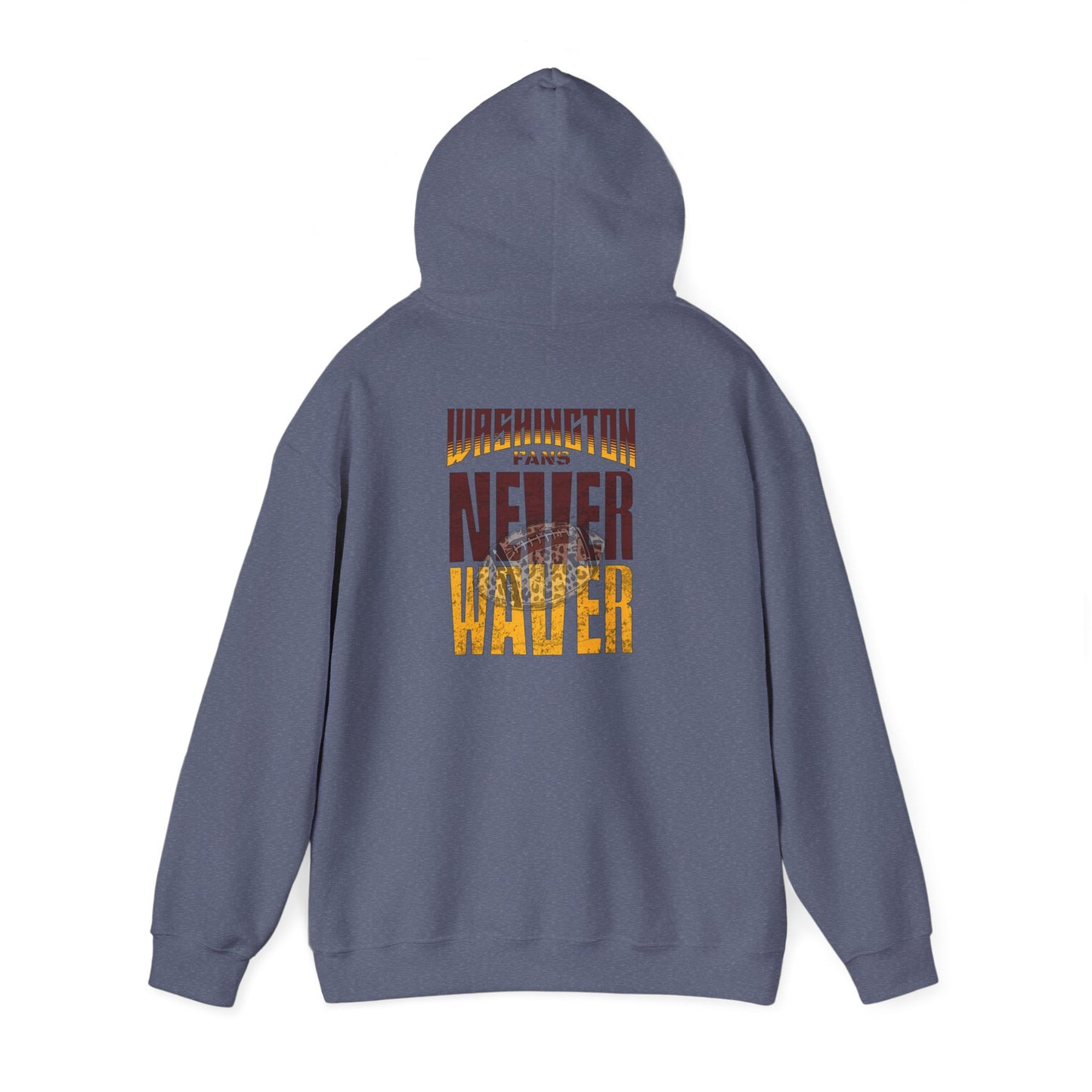 Unisex Heavy Blend™ Hooded Sweatshirt - Washington Fans Never Waver W Leopard Football- Perfect for Sports Fans - Never Waver