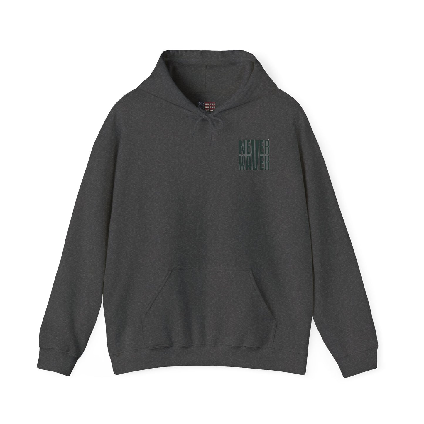 New York Fans Never Waver W Leopard Football Unisex Heavy Blend™ Hooded Sweatshirt - Never Waver