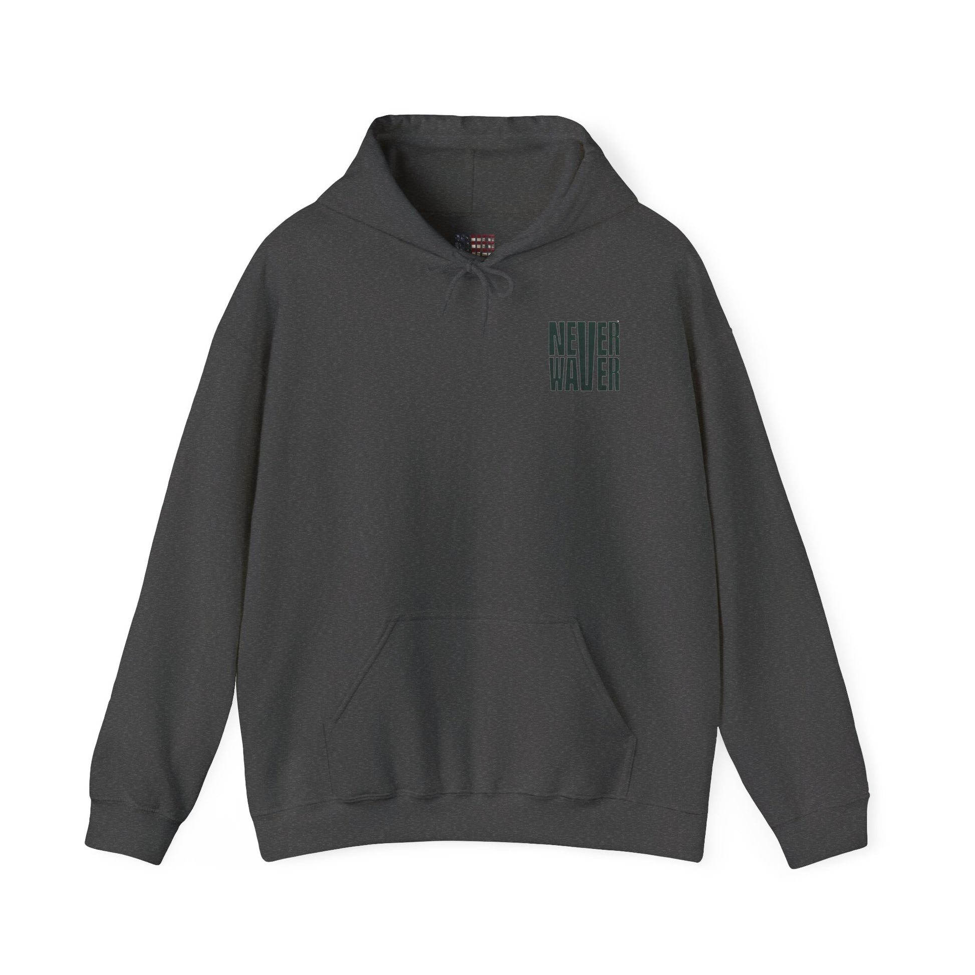 New York Fans Never Waver W Leopard Football Unisex Heavy Blend™ Hooded Sweatshirt - Never Waver