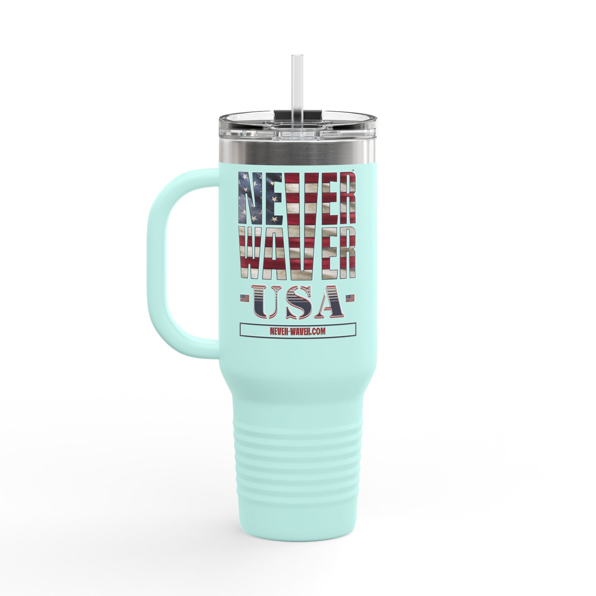 Never   Waver USA Insulated Travel Mug, 40oz - Never Waver