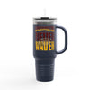 Washington Fans Never Waver W-Leopard Football Insulated Travel Mug, 40oz - Never Waver