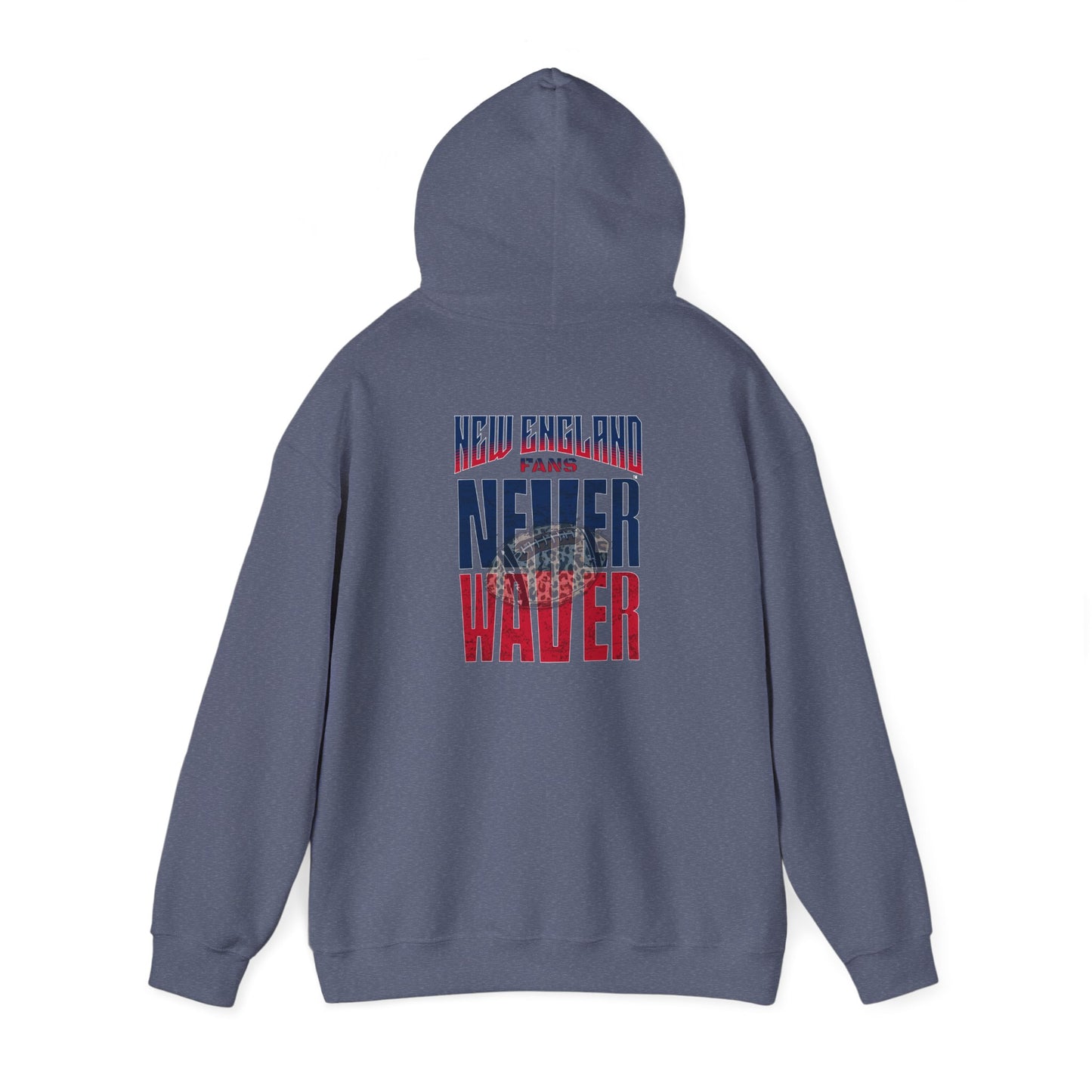Unisex Heavy Blend™ Hooded Sweatshirt - New England Fans Never Waver w Leopard football - Never Waver