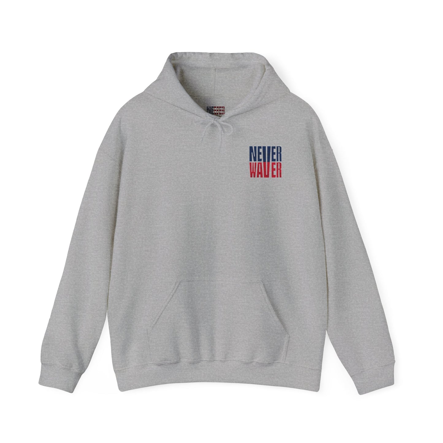 Unisex Heavy Blend™ Hooded Sweatshirt - New England Fans Never Waver w Leopard football - Never Waver