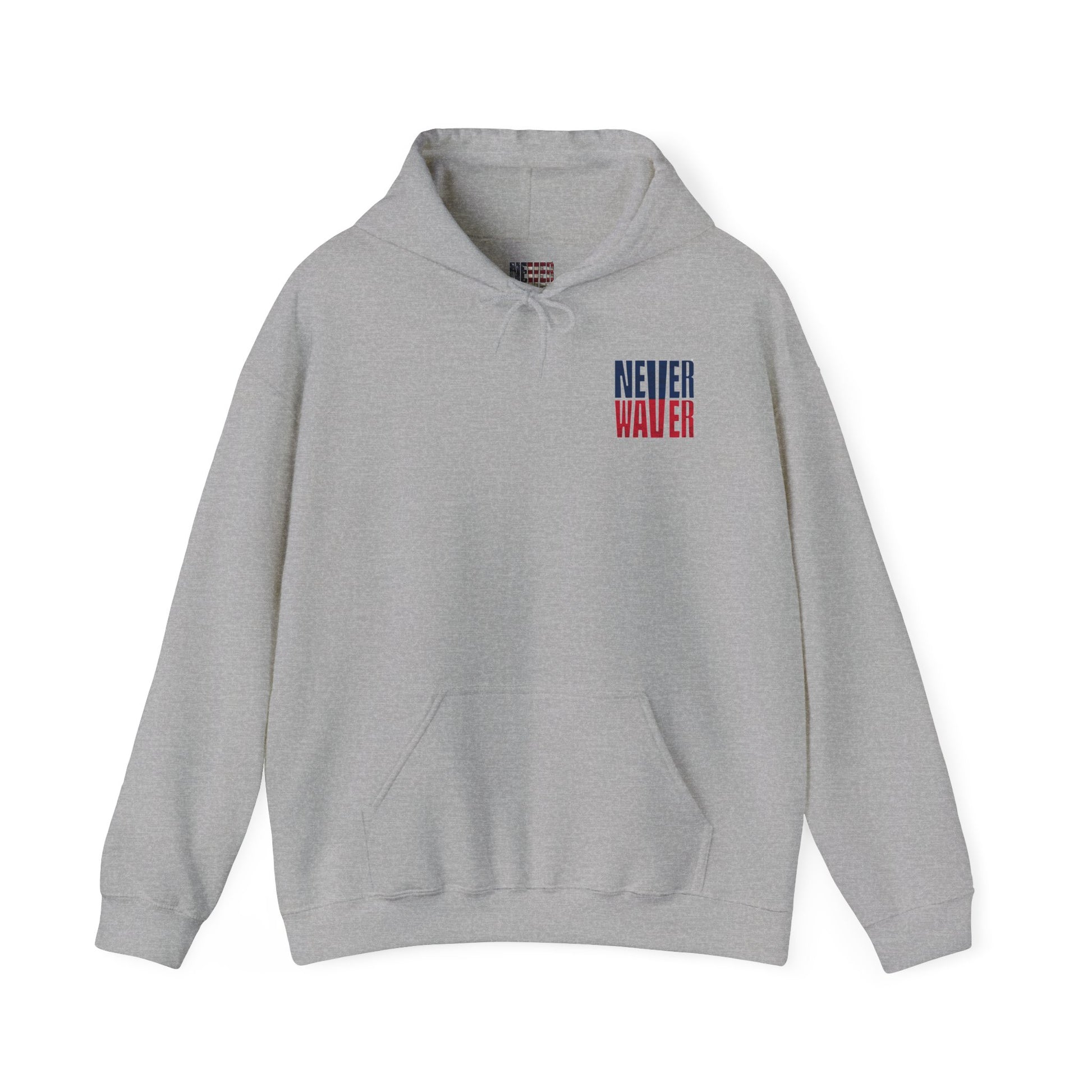 Unisex Heavy Blend™ Hooded Sweatshirt - New England Fans Never Waver w Leopard football - Never Waver