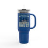 Seattle Fans Never Waver W-Leopard Football Insulated Travel Mug, 40oz - Never Waver