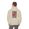 Unisex Heavy Blend™ Hooded Sweatshirt - Never Waver Crew with  American Flag Design - Never Waver