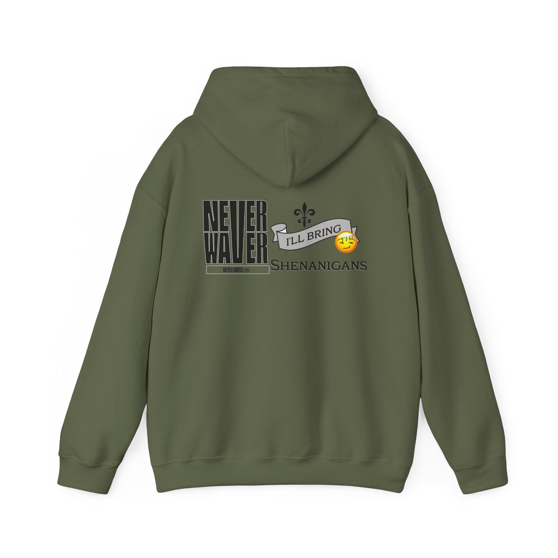 Unisex Heavy Blend™ Hooded Sweatshirt - "Never Waver I'll Bring The Shenanigans" Inspirational Hoodie - Never Waver
