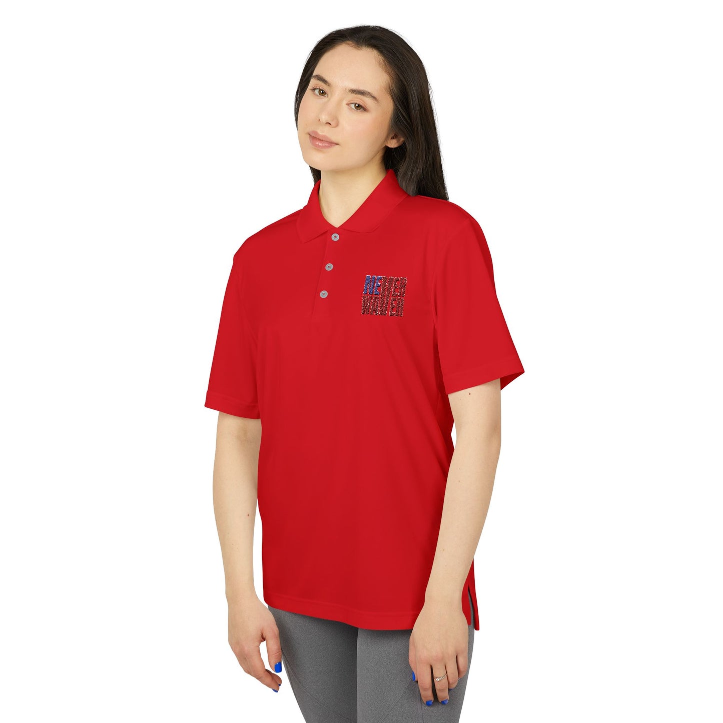 Never Waver Embroidered adidas Unisex Performance Polo - Never Waver