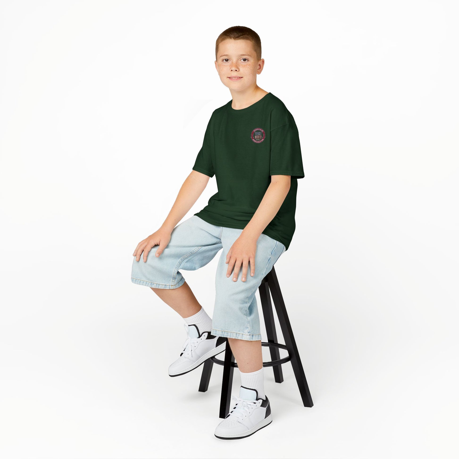 Kids Golf Tee - Keep Calm Never Waver and Golf On - Never Waver