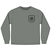 Unisex Long Sleeve Pocket T-Shirt - Never Waver PAPA Because Grandpa Is For Old Guys Design - Never Waver