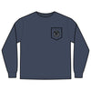 Unisex Long Sleeve Pocket T-Shirt - Never Waver PAPA Because Grandpa Is For Old Guys Design - Never Waver