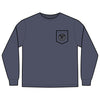 Unisex Long Sleeve Pocket T-Shirt - Never Waver PAPA Because Grandpa Is For Old Guys Design - Never Waver