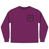 Unisex Long Sleeve Pocket T-Shirt - Never Waver PAPA Because Grandpa Is For Old Guys Design - Never Waver