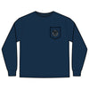 Unisex Long Sleeve Pocket T-Shirt - Never Waver PAPA Because Grandpa Is For Old Guys Design - Never Waver
