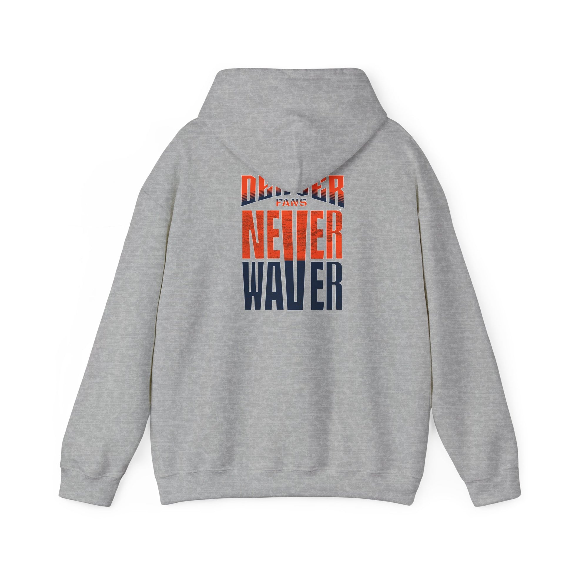 Unisex Heavy Blend™ Hooded Sweatshirt - 'Denver Fans Never Waver' Motivational Design - Never Waver