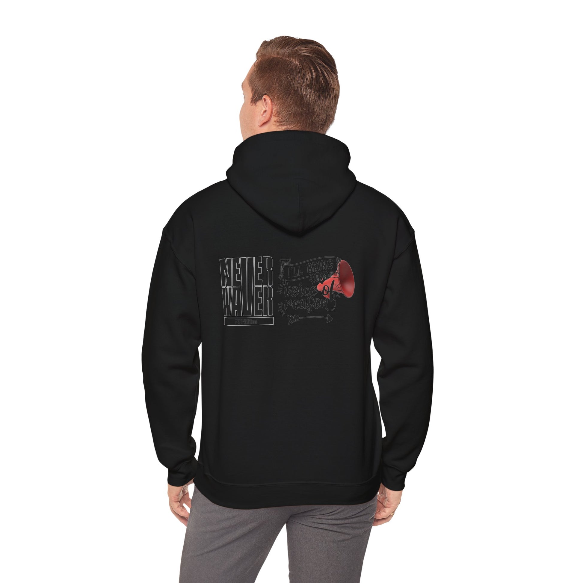 Unisex Heavy Blend™ Hooded Sweatshirt - "Never Waver I'll Bring The  Voice of Reason" Inspirational Hoodie - Never Waver