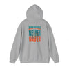 Unisex Heavy Blend™ Hooded Sweatshirt -Miami Fans  NEVER WAVER w Leopard Football | Cozy Streetwear for Every Day - Never Waver