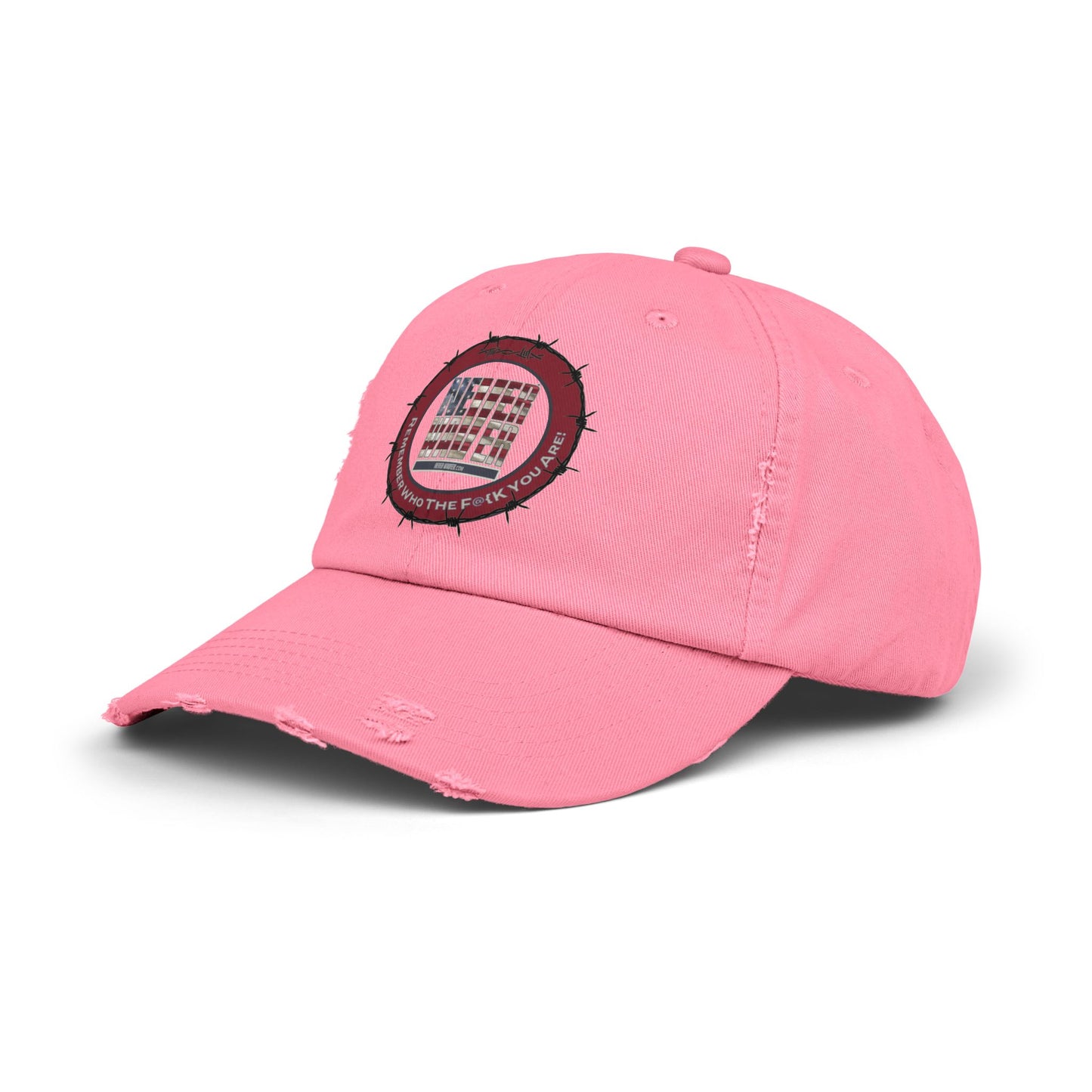 Distressed Cap - Never Waver Remember Who The  F@{k You Are -Statement Hat for Everyday Style