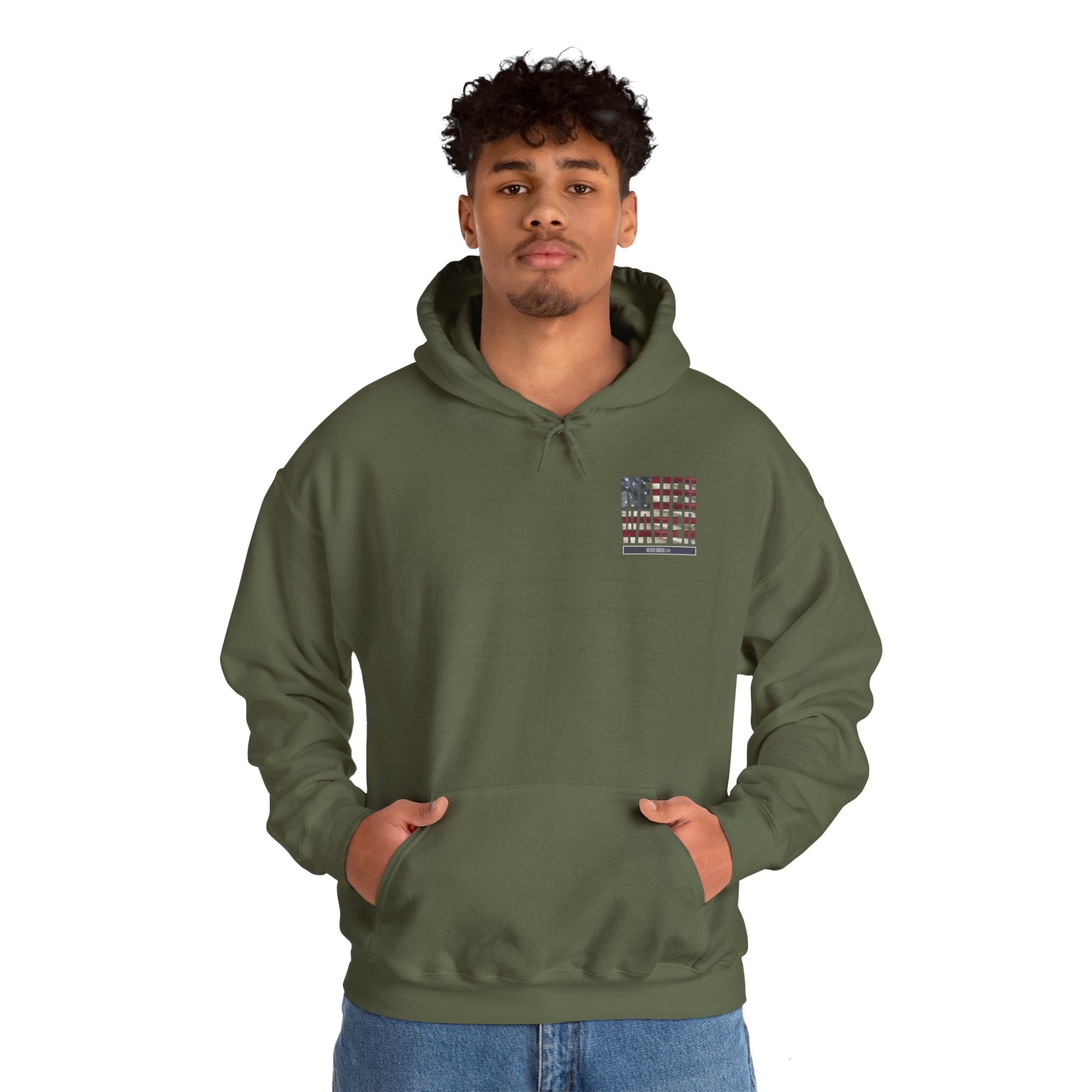 Inspirational Unisex Hoodie - 'Never Waver Definition ' Motivational Sweatshirt - Never Waver