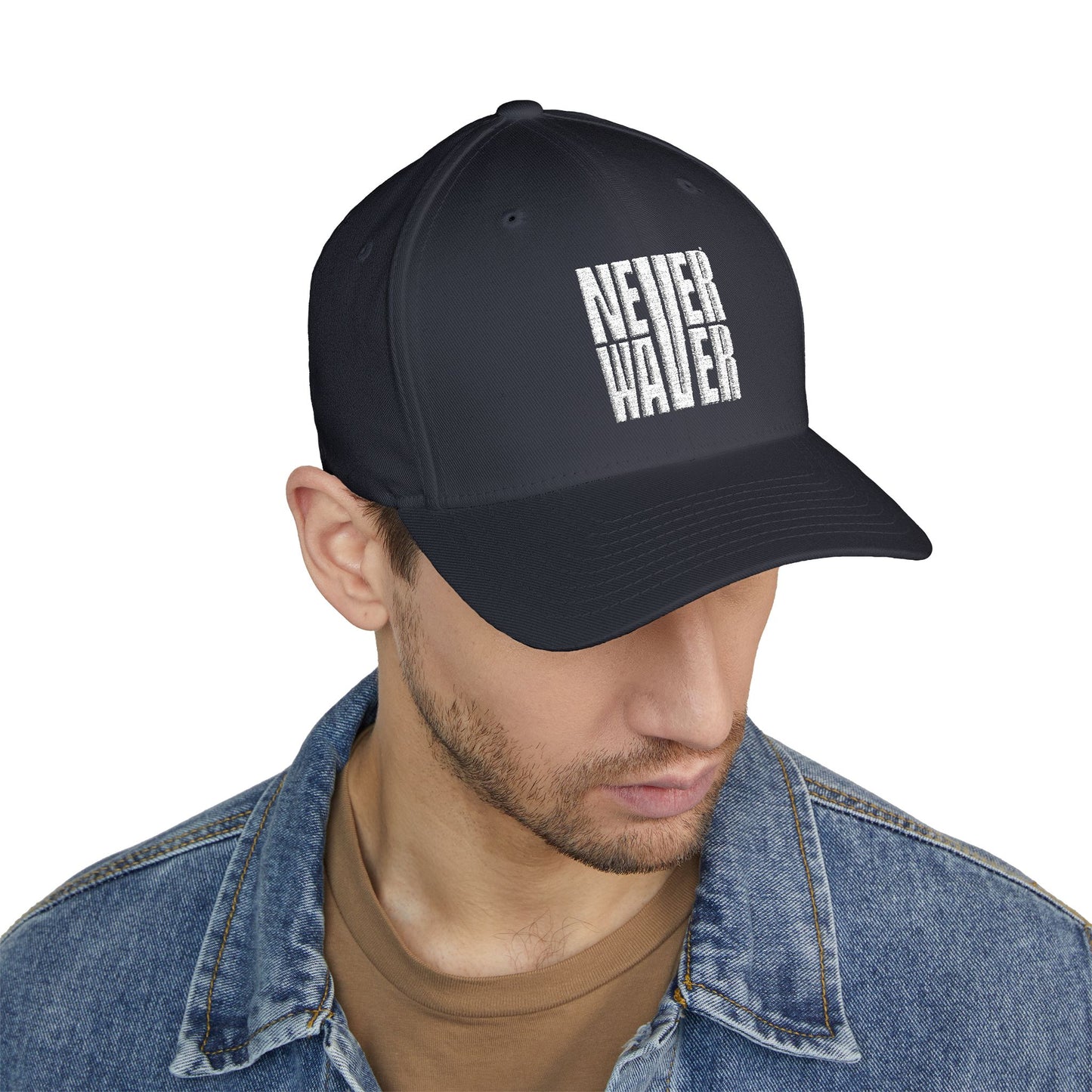 Never Water Structured Cap - Stylish Embroidered Baseball Hat