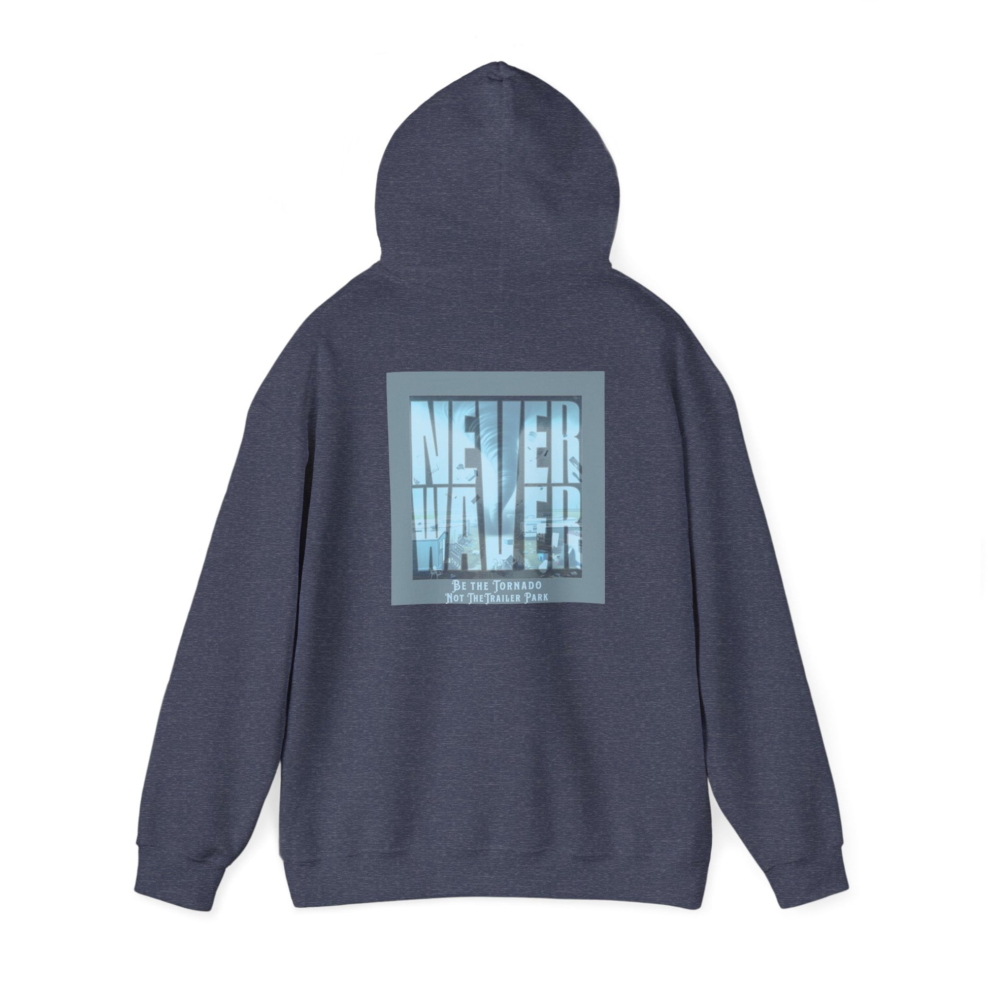Cozy Unisex Hooded Sweatshirt - "Never Waver" Motivational Design - Never Waver