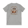 Never Waver Just A Mom Trying Not to Raise A&&holes V-Neck Tee for Moms - Patriotic Short Sleeve Shirt - Never Waver