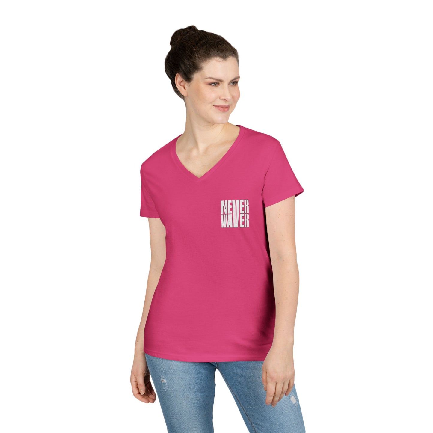 Never Waver Best Mom Ever V-Neck T-Shirt | Perfect Gift for Mother's Day | Casual Everyday Wear - Never Waver