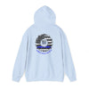 Never Waver Always Back the Blue Hooded Sweatshirt - Unisex Heavy Blend™ - Never Waver