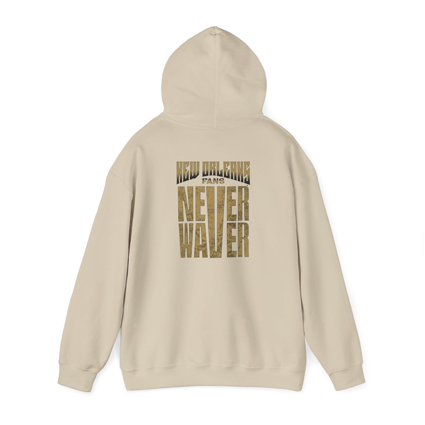 New Orleans Fans Never Waver Unisex Heavy Blend™ Hoodie - Motivational Sweatshirt for Fans - Never Waver