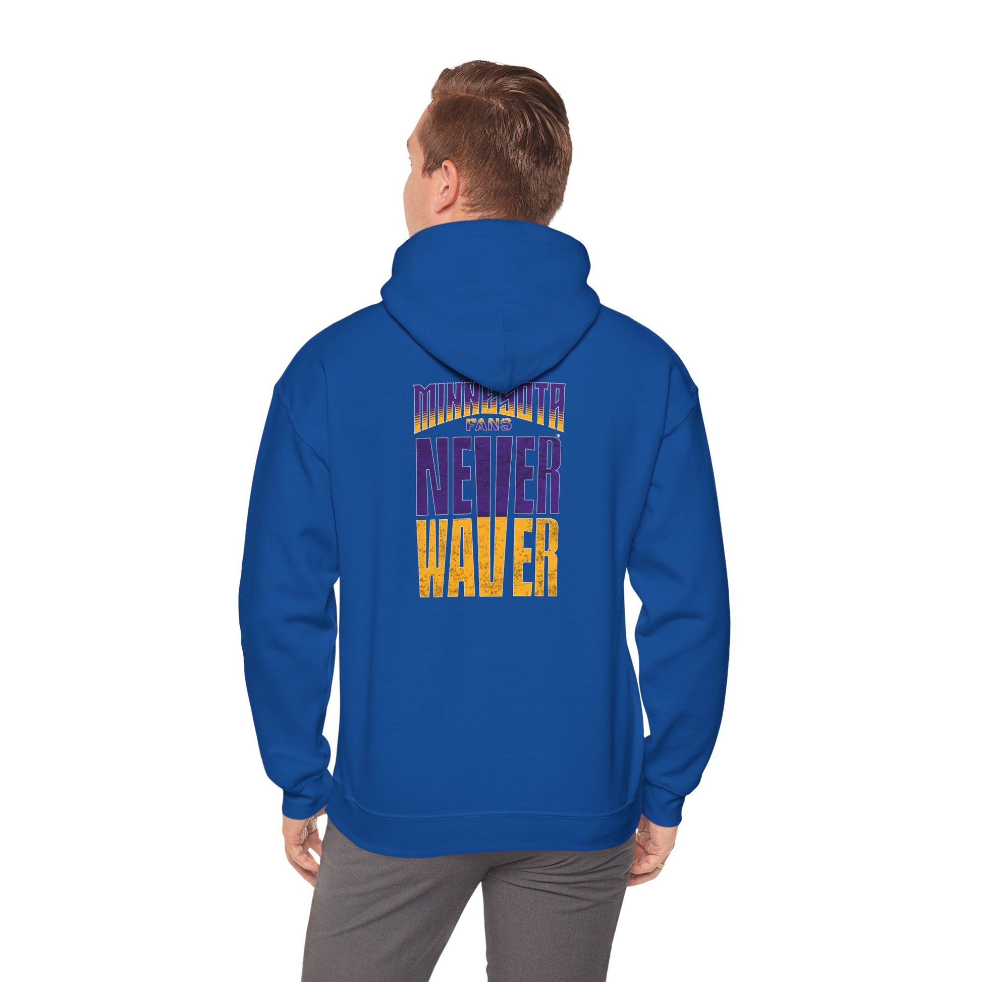 Unisex Heavy Blend™ Hoodie - "Minnesota Fans Never Waver" Design for Comfort and Motivation - Never Waver