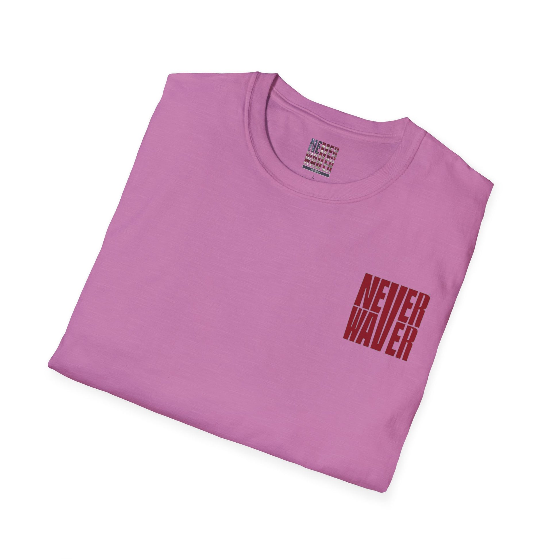 Never Waver Just A Mom Trying Not to Raise A&&holes Unisex Softstyle T-Shirt - Never Waver