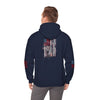 Unisex Heavy Blend™ Hooded Sweatshirt - Stylish Comfort with 'Never Waver Trump Fist Pump W Jesus  Protection' Design - Never Waver