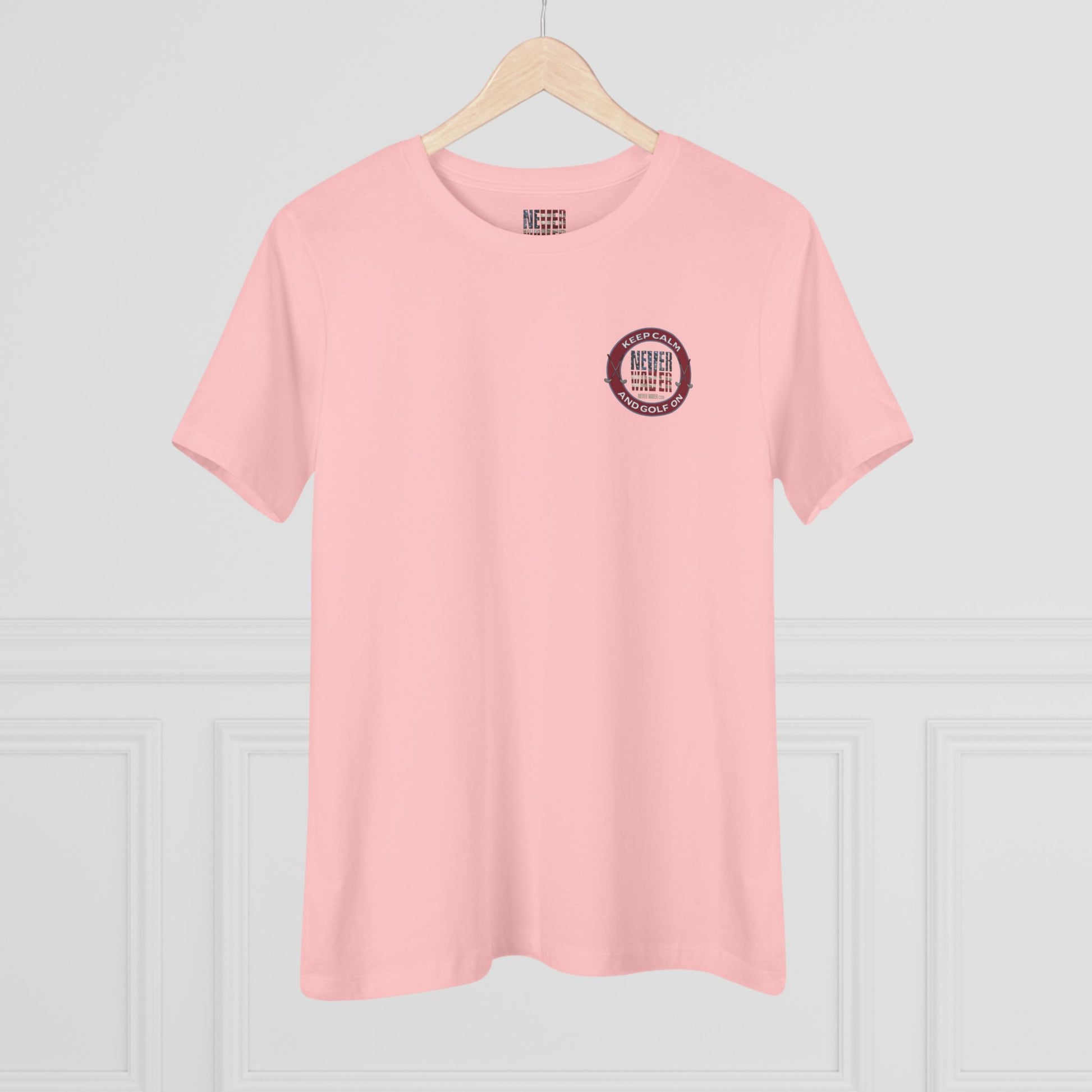 Keep Calm Never Waver and Golf On Women's Cotton Tee - Never Waver