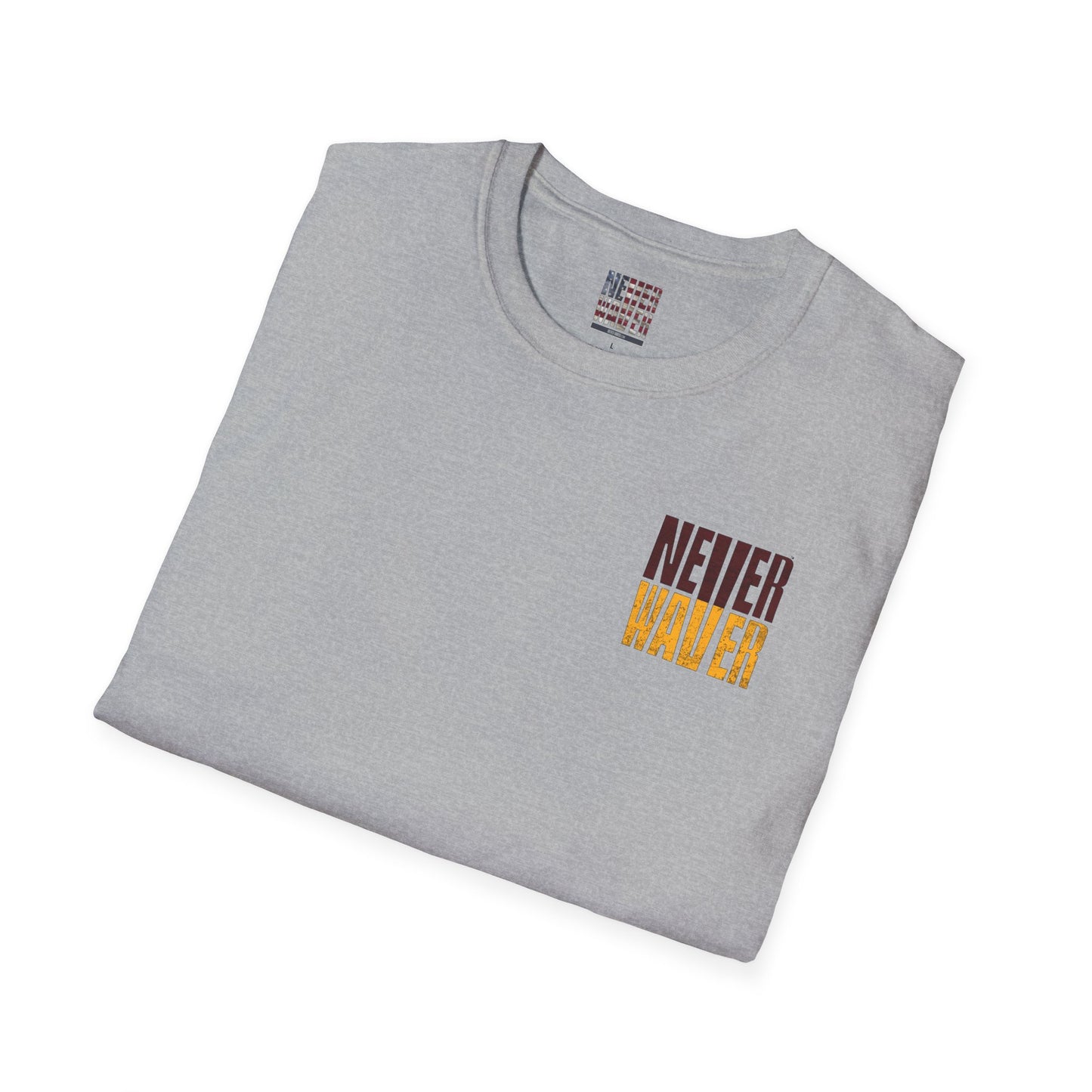 Washington Fans Never Waver Unisex Softstyle T-Shirt - Never Waver