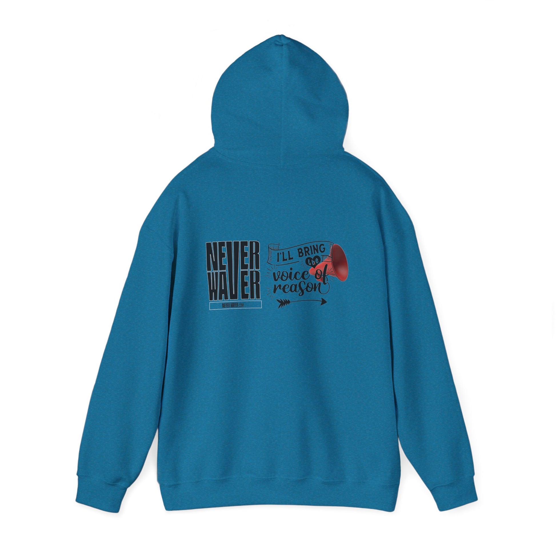 Unisex Heavy Blend™ Hooded Sweatshirt - "Never Waver I'll Bring The  Voice of Reason" Inspirational Hoodie - Never Waver