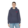 Unisex Heavy Blend™ Hooded Sweatshirt - New England Fans Never Waver w Leopard football - Never Waver