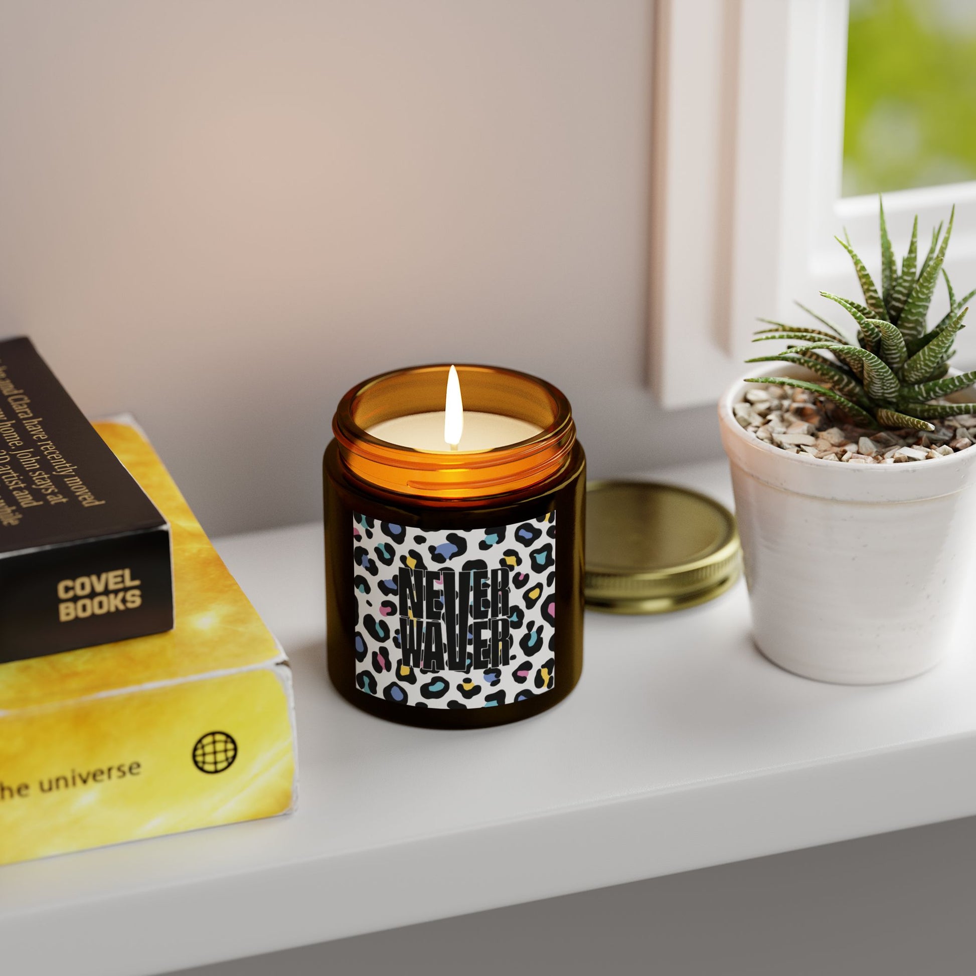 Never Waver Wild Vibes Scented Candles, Coconut Apricot Wax, Eco-Friendly Aromatherapy, Unique Home Decor, Gift for Her, Relaxation Gift - Never Waver