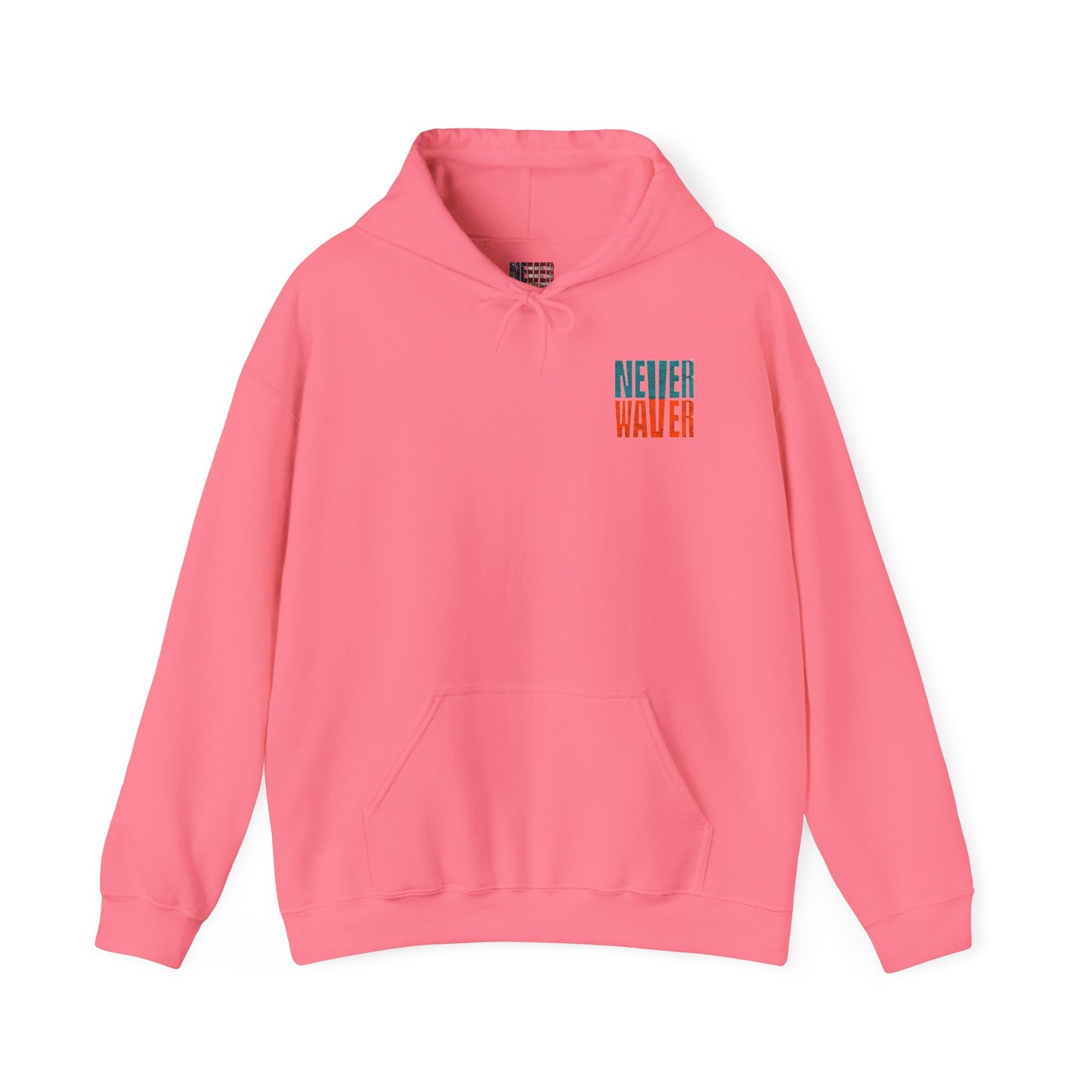 Unisex Heavy Blend™ Hooded Sweatshirt -Miami Fans  NEVER WAVER w Leopard Football | Cozy Streetwear for Every Day - Never Waver
