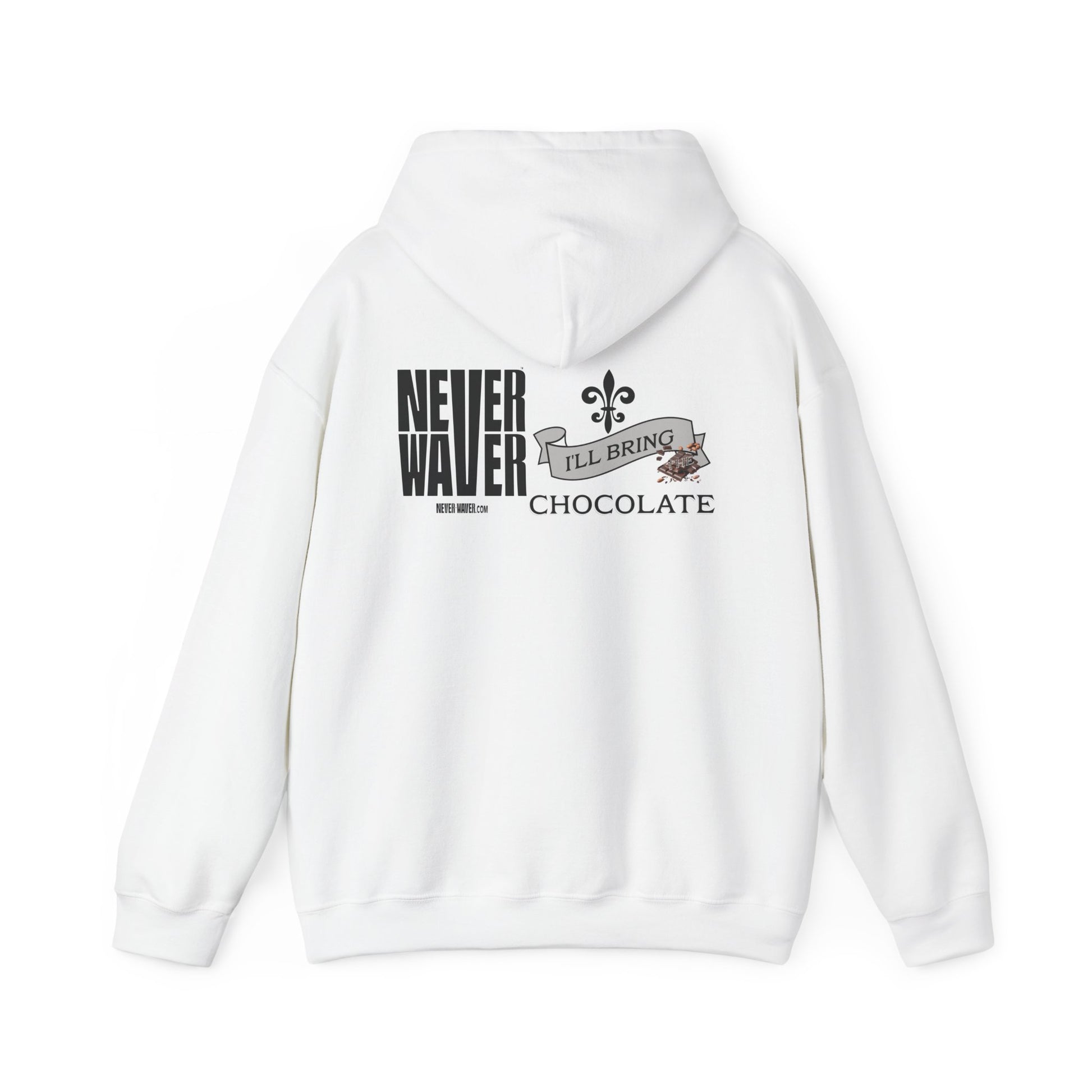Unisex Heavy Blend™ Hooded Sweatshirt - "Never Waver I'll Bring The Chocolate" Inspirational Hoodie - Never Waver