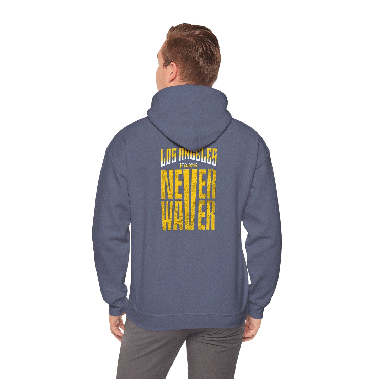 Unisex Heavy Blend™ Hooded Sweatshirt - "Los Angeles Fans Never Waver" Inspirational Hoodie - Never Waver