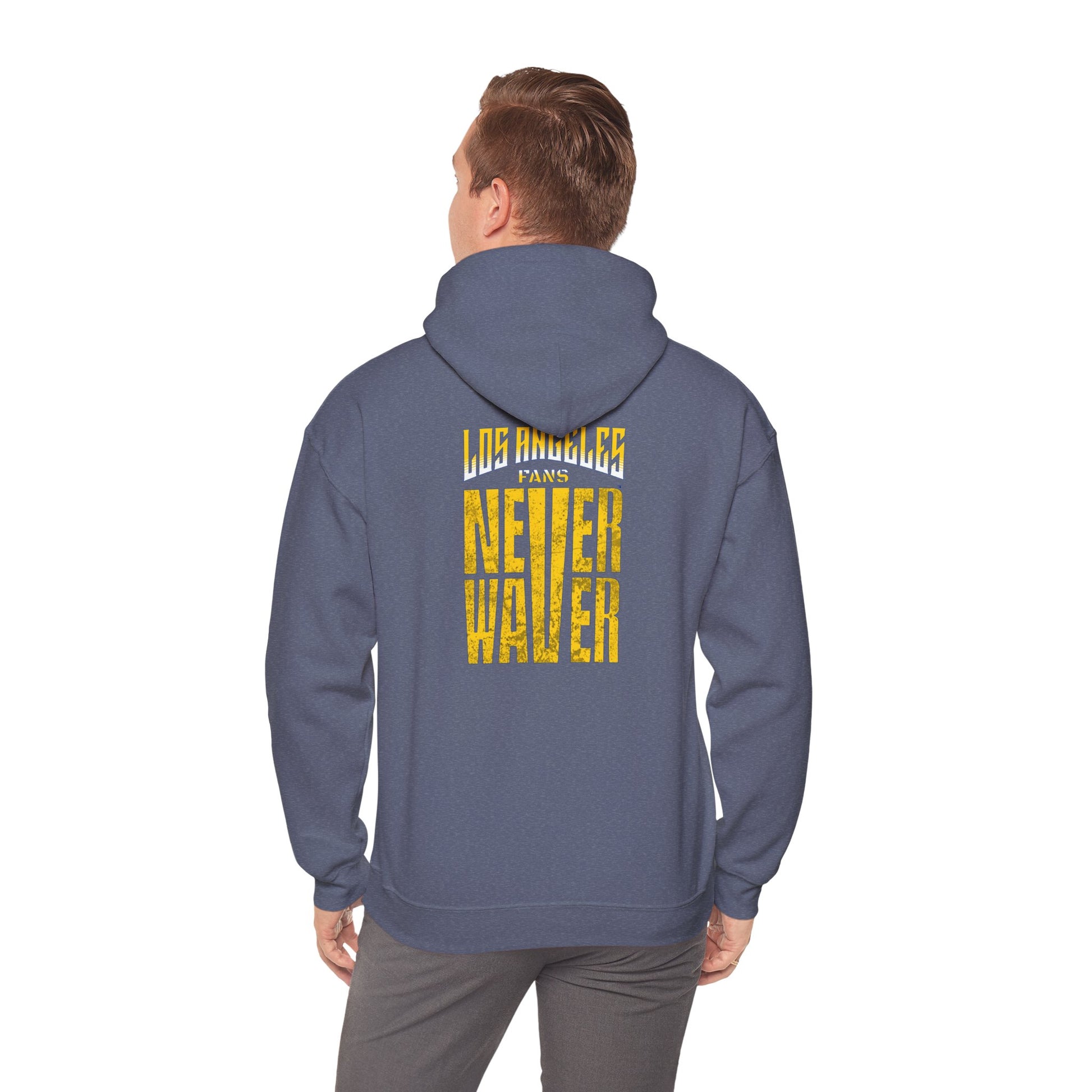 Unisex Heavy Blend™ Hooded Sweatshirt - "Los Angeles Fans Never Waver" Inspirational Hoodie - Never Waver